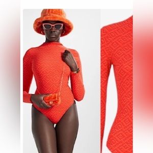 Red fendi skims bodysuit. NWT , still in original packaging